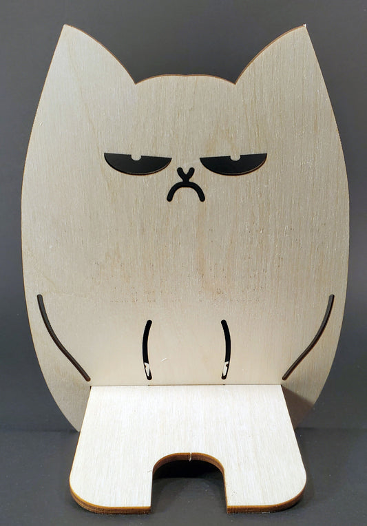 Phone stand - Grumpy Wise Cat