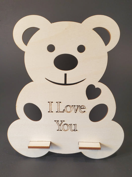 Phone stand - Personalized custom teddy bear