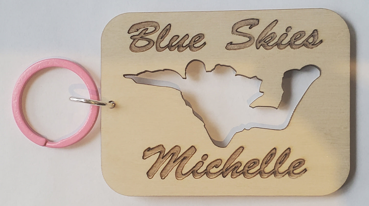 Skydive BlueSkies - Keychain  (Custom)